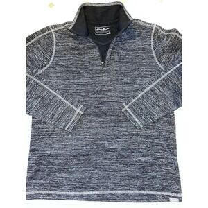 Eddie Bauer 1/4 Zip Sweater Fleece Space Dye Casual Pullover Men's Size M‎